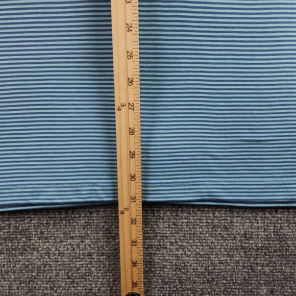 Peter Millar Seaside Polo Shirt Striped Blue XL Stretch Golf Short Sleeve Adult - Picture 4 of 11